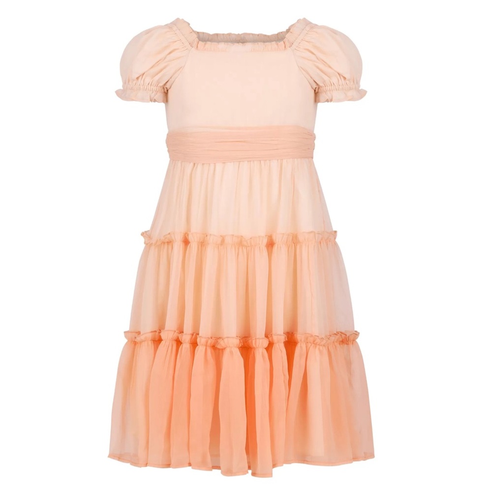 JessaKae Sorbet Girls Dress in Apricot Ruffle NWT
